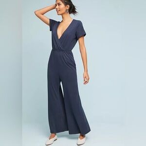 Anthropologie Saturday Sunday Elmira Jumpsuit Romper Navy Blue size Small